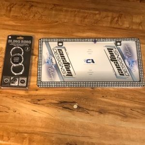 Metal bling tag/ engine start stop bling rings